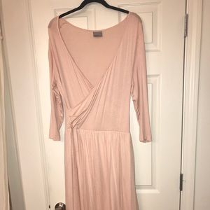 Soft pink dress with tulle skirt